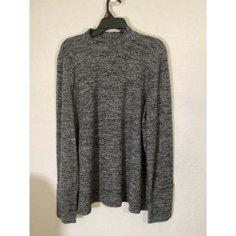NWT Rafaella Women's Size XL Gray Soft Comfy Long Sleeve Light Weight Blouse